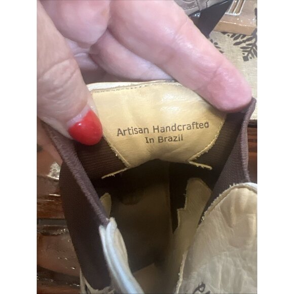 Charlie 1 Horse Heavy Stitched Leather Studded Cowboy Boots, Size 7B - Picture 7 of 13